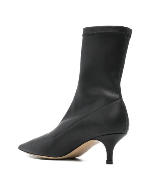 P.A.R.O.S.H. Black Pointed-Toe Sock Boots