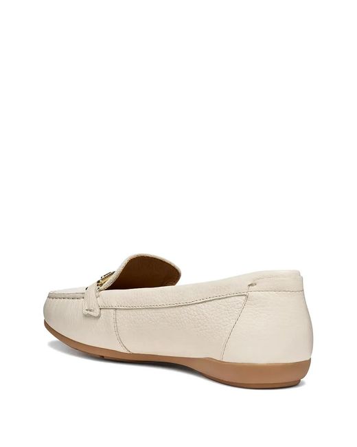 Geox White Annytah Moc Buckle Loafers