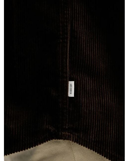 Les Deux Black Kody Corduroy Overshirt for men