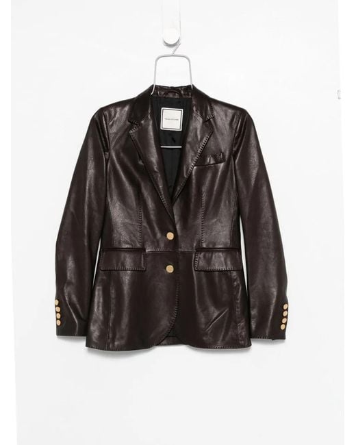 Tagliatore Black Sophie Leather Jacket