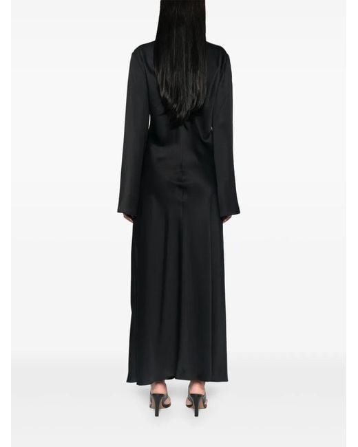 Rohe Black Satin Maxi Dress