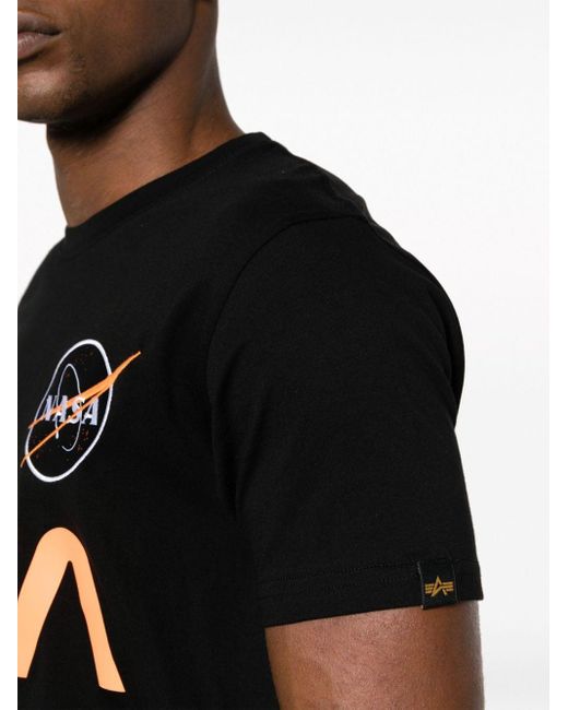Alpha Industries T-shirt Australia Nasa Black in Reflective Men | for Lyst Cotton