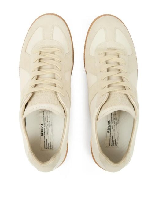 Maison Margiela White Replica Leather Sneakers for men