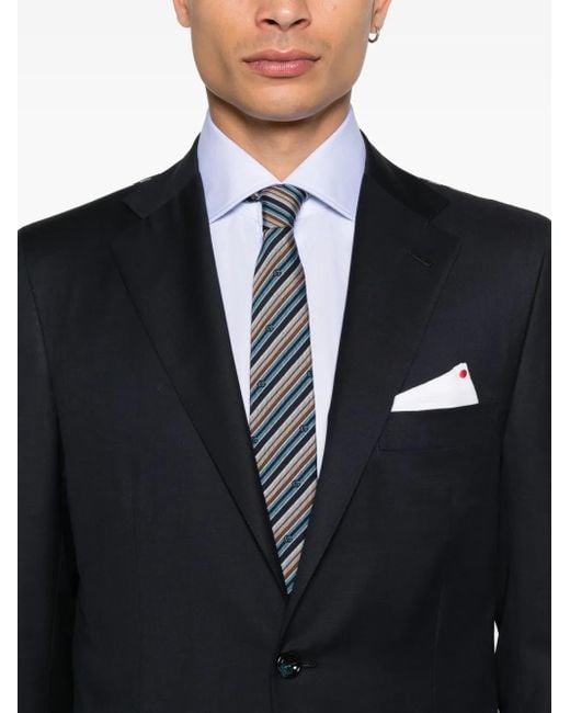 Kiton Blue Single-Breasted Suit for men