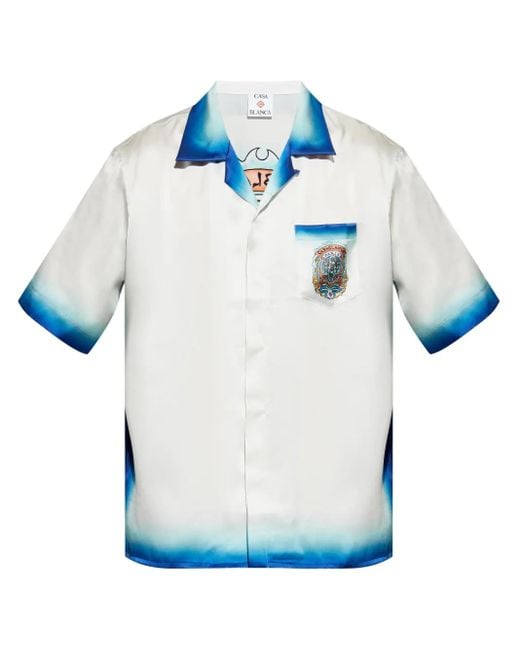 Casablanca Zijden Overhemd in het Blue voor heren