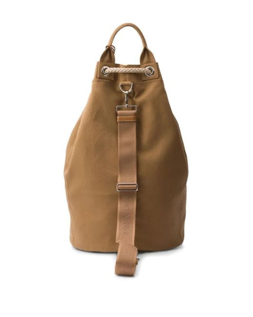 Prada Drawstring Duffle Bag in Natural for Men | Lyst UK