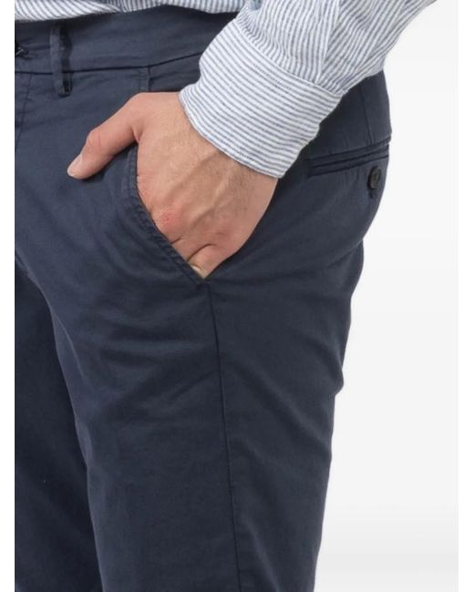 Mason's Blue Logo-Appliqué Chinos for men