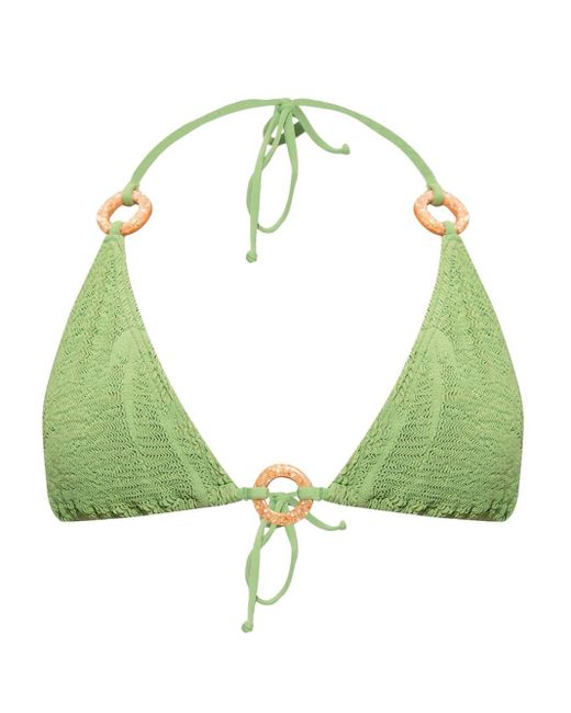 Top bikini a triangolo di Bondeye in Green