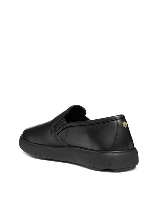 Geox Black Baskets Sans Lacets