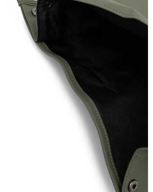 Rains Green Large Rolltop Backpack
