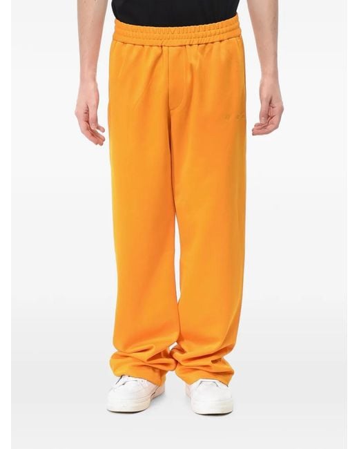 Off-White c/o Virgil Abloh Orange Drawstring Elasticated Track Trousers for men