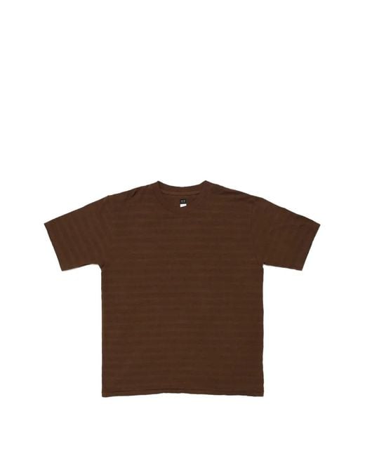 TAIGA TAKAHASHI Brown Lot.617 Border T-Shirt