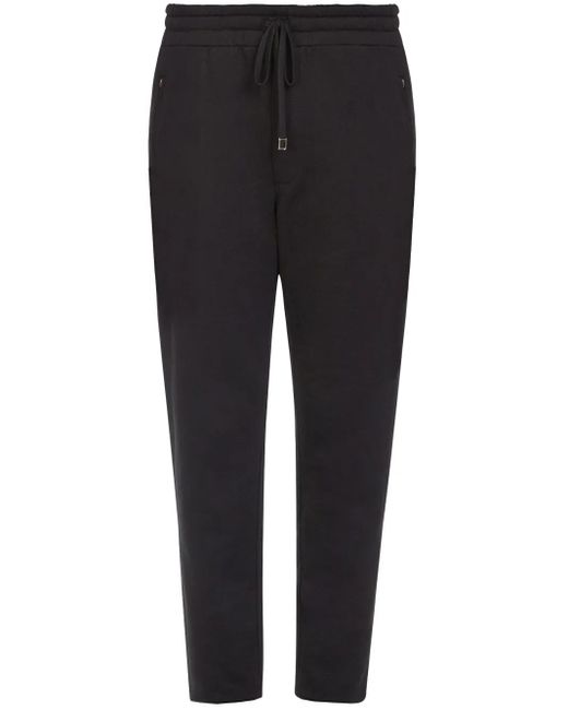 Dolce & Gabbana Black Drawstring Track Pants for men