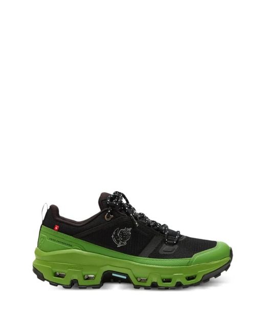 On Shoes Green Lace-Up Sneakers for men