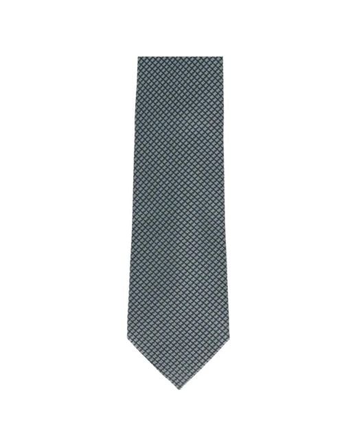 Tom Ford Blue Geometric-Pattern Tie for men