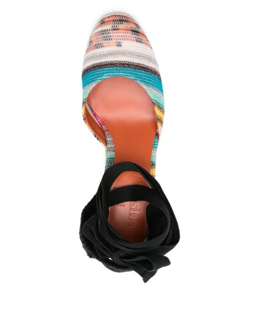 Missoni Black 90Mm Striped Espadrilles
