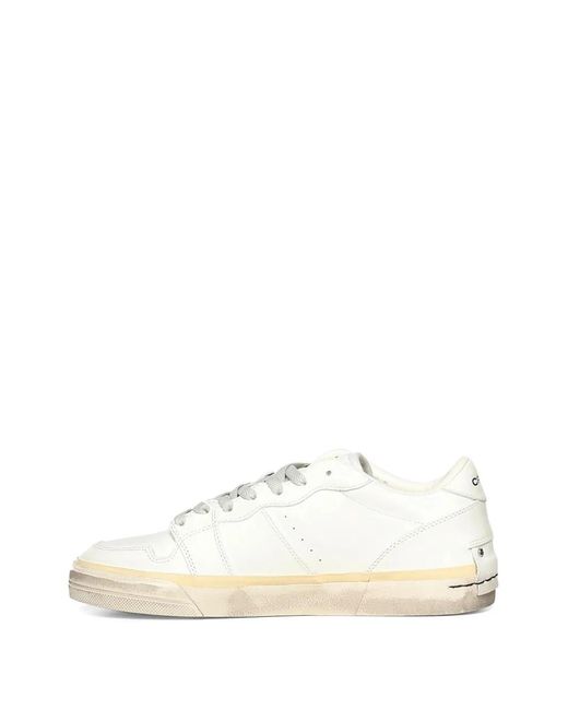 Crime London White Playoff Logo-Print Sneakers for men