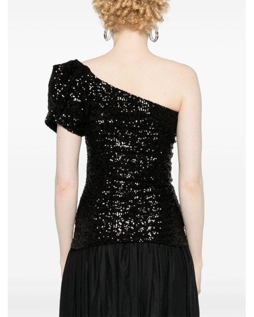Isabel Marant Black Ocha Sequin Embellished Top