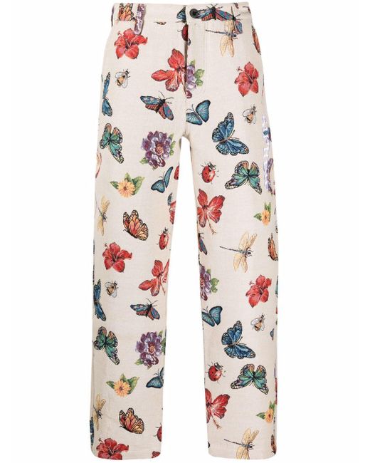 RIPNDIP Multicolor Monarch Butterfly-print Track Pants for men