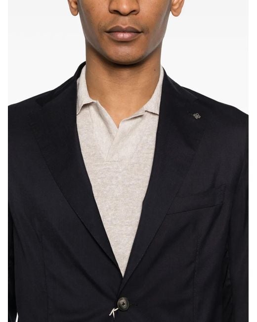 Tagliatore Blue Veste À Simple Boutonnage for men