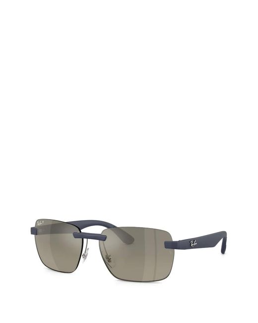Ray-Ban Gray Square-Frame Sunglasses