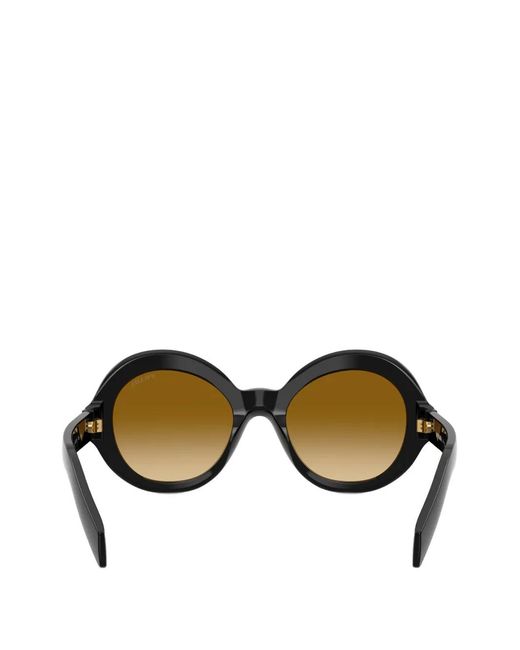Prada Black Round-Frame Sunglasses