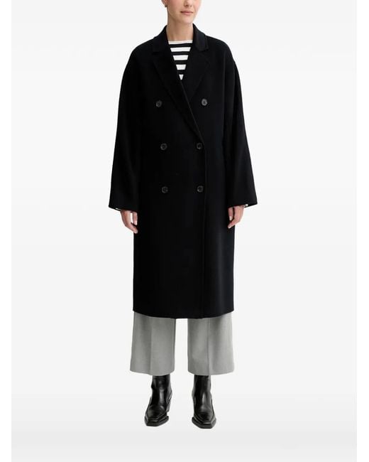 Marc O' Polo Black Double-Breasted Coat