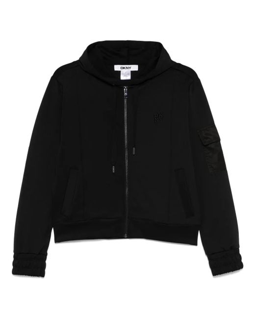 DKNY Black Scuba-Jersey Hoodie