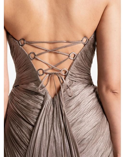 Maria Lucia Hohan Natural Jolie Pleated Dress