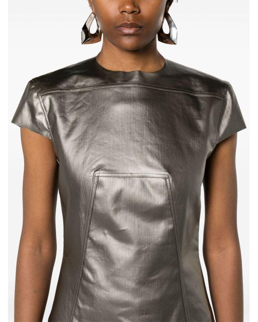 T-shirt Edfu SS con effetto metallizzato di Rick Owens in Gray