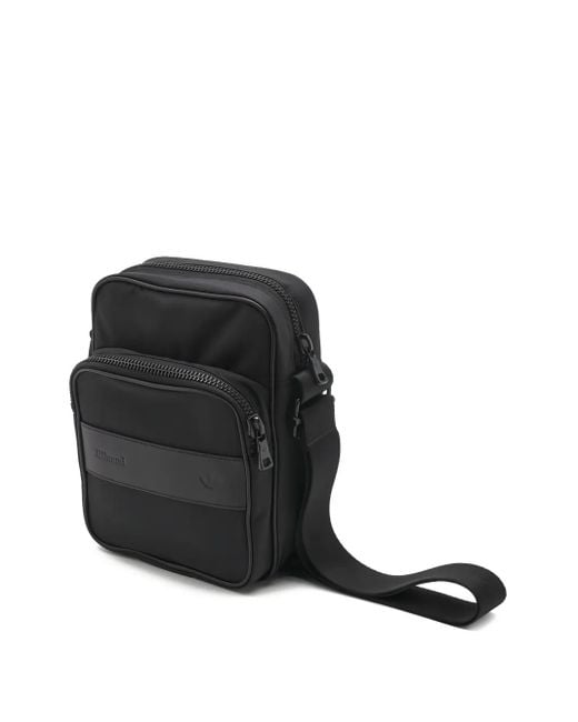 Adidas Black Logo-Embossed Shoulder Bag for men