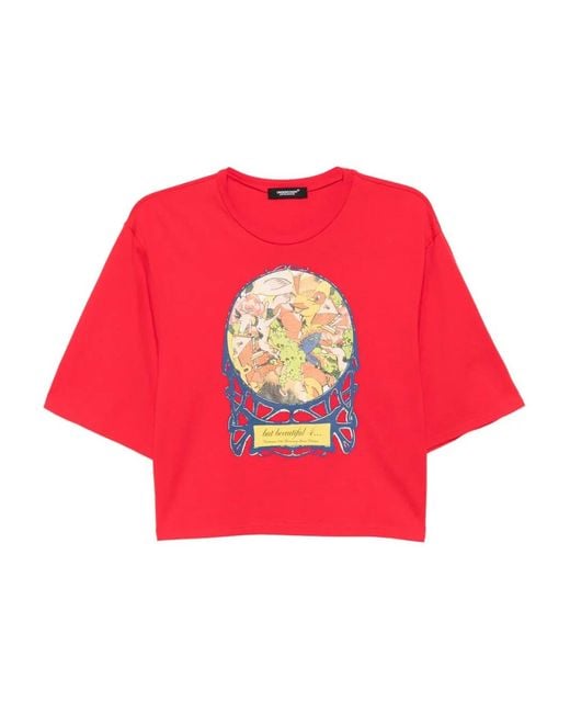 Undercover Red Graphic-Print Cotton T-Shirt