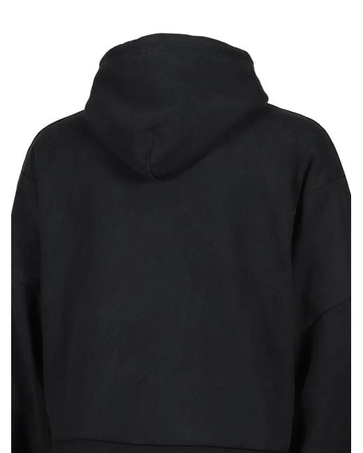 ARNODEFRANCE Black Overlapped Cropped Hoodie for men