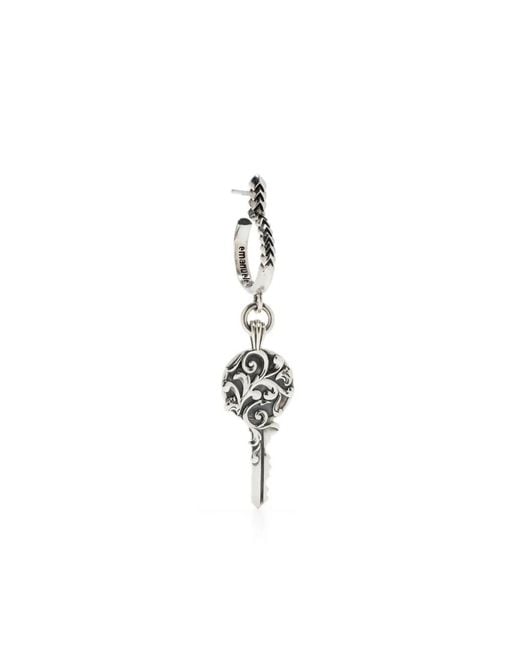 Emanuele Bicocchi White Arabesque-Key Single Earring