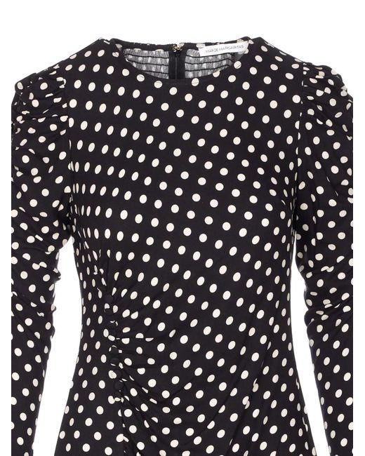 Vestido con motivo de lunares Mar De Margaritas de color Black