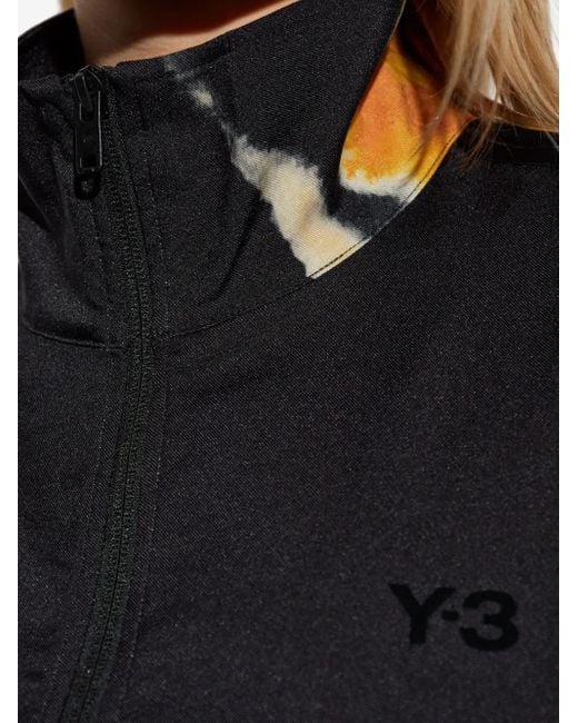 Y-3 Blue Jacke mit abstraktem Print