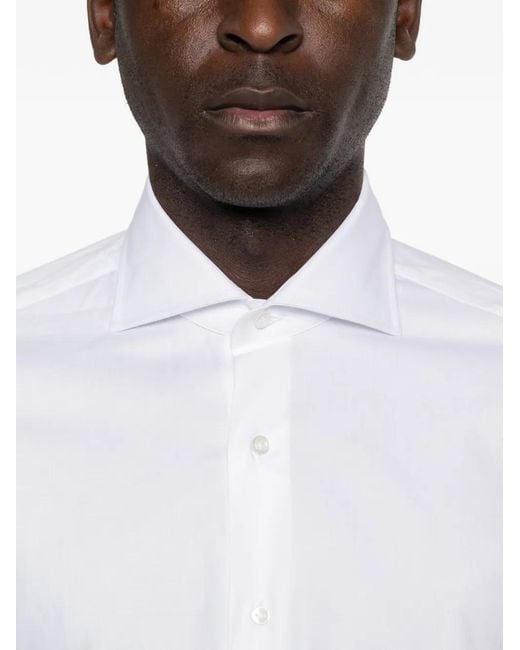Borriello White Cotton Shirt for men