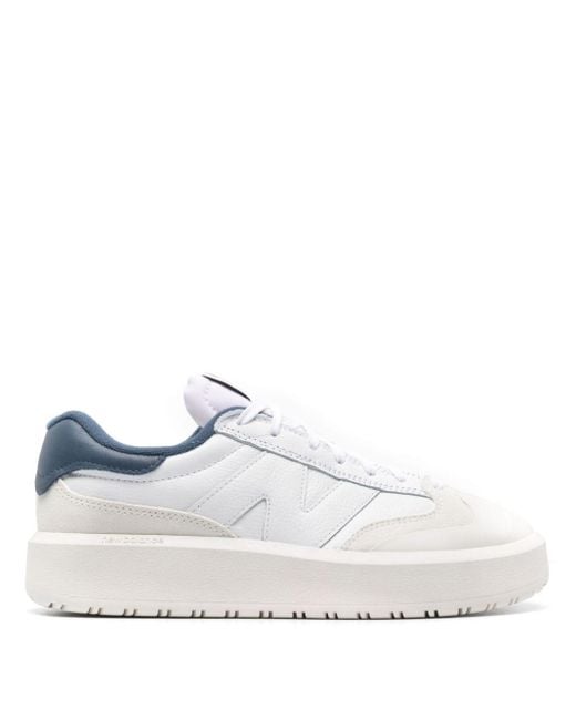 New Balance White Ct302 Leather Sneakers