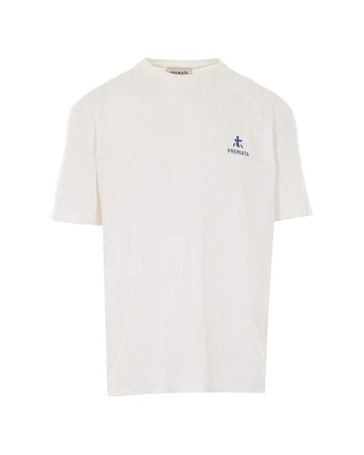 Premiata White Chest Logo T-Shirt for men