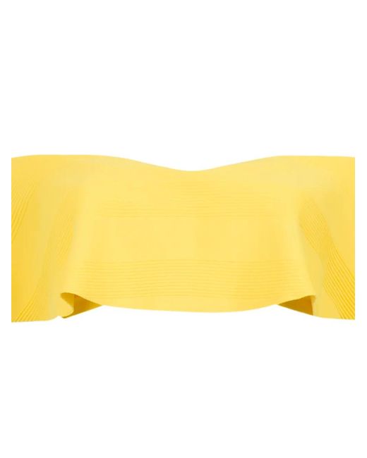 Amir Slama Yellow Off The Shoulder Bikini Set