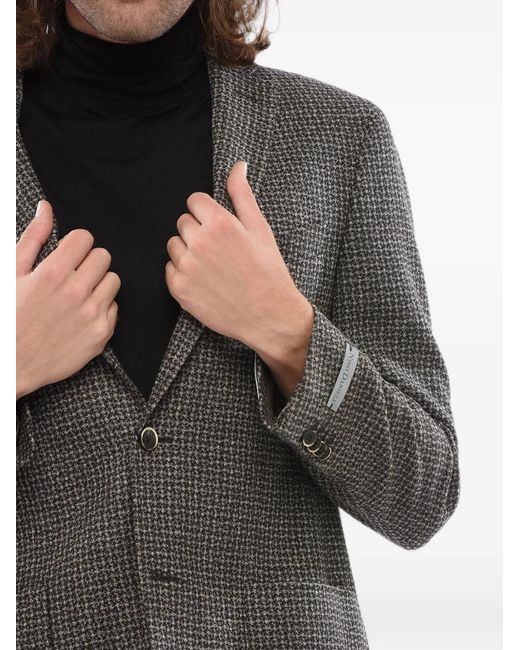 Corneliani Gray Checked Blazer for men