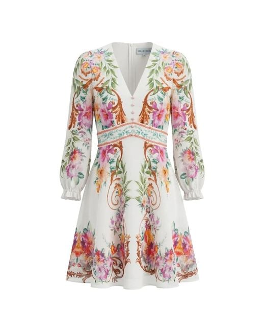 Hale Bob White Frida Floral-Print Mini Dress