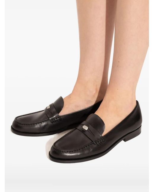 Tory Burch Black Classic Penny Loafers