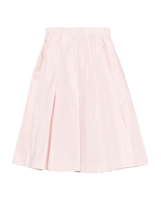 Prada Pink Pocketed Midi A-Line Skirt