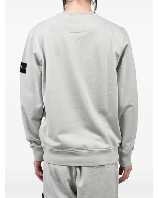 Stone Island Gray 6100060 Organic Cotton Fleece Sweatshirt for men