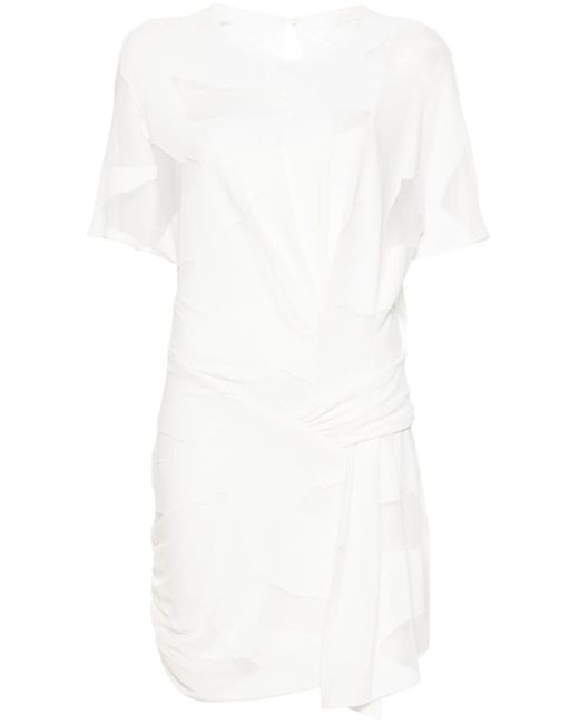 IRO White Seona Semi-sheer Minidress