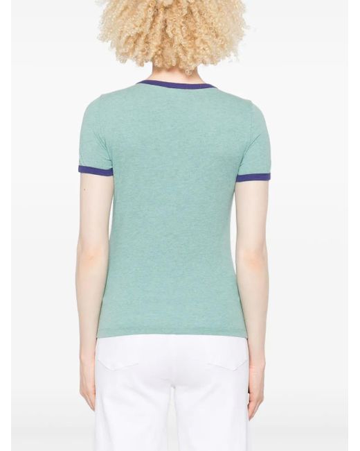 Chloé Blue T-Shirt mit Logo-Print