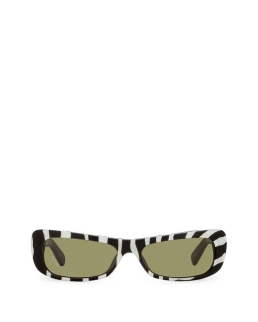 Jacquemus Green X Linda Farrow Capri Rectangular Sunglasses