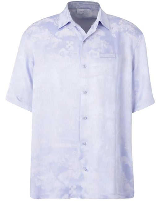 Off-White c/o Virgil Abloh Button-Down Overhemd in het Blue voor heren