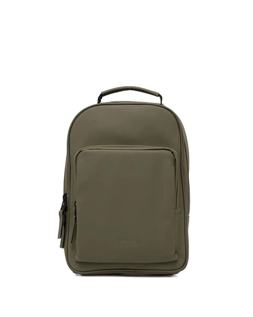 Rains Green Front-Pocket Backpack